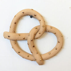 Jacqueline Tse, Ceramic Gilded Pretzel - Original Sculpture