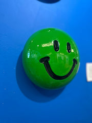 Jessica Elder, Green Smiley Face - Original Wall Sculpture