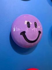 Jessica Elder, Light Purple Smiley Face - Original Wall Sculpture