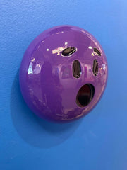 Jessica Elder, Purple Surprised Face - Original Wall Sculpture