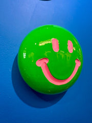 Jessica Elder, Watermelon Smiley Face - Original Wall Sculpture