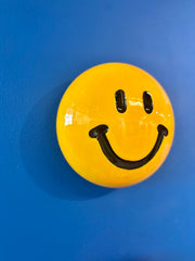 Jessica Elder, Yellow Smiley Face - Original Wall Sculpture