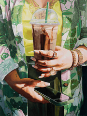 Amy Lewis, Coffee Date - Original Painting