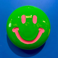 Jessica Elder, Watermelon Smiley Face - Original Wall Sculpture